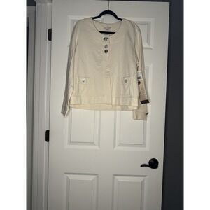 Neon Buddha Cardigan Cream Xl W Decorative Buttons New With Tags Msrp 98